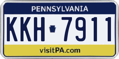 PA license plate KKH7911