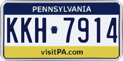 PA license plate KKH7914