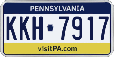 PA license plate KKH7917