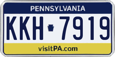 PA license plate KKH7919