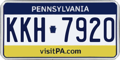 PA license plate KKH7920