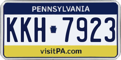 PA license plate KKH7923