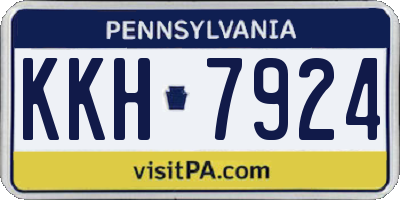 PA license plate KKH7924