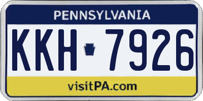 PA license plate KKH7926