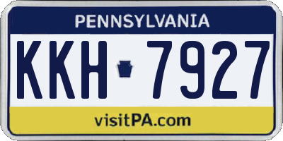 PA license plate KKH7927