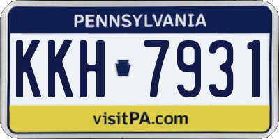 PA license plate KKH7931