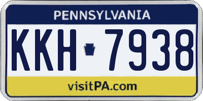 PA license plate KKH7938