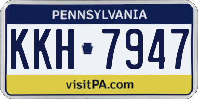 PA license plate KKH7947