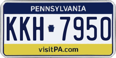 PA license plate KKH7950