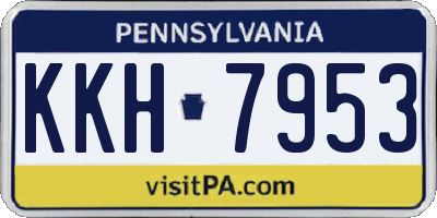 PA license plate KKH7953