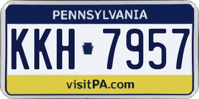 PA license plate KKH7957