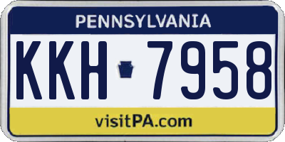 PA license plate KKH7958