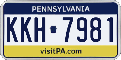PA license plate KKH7981