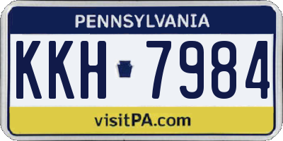 PA license plate KKH7984
