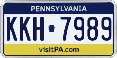 PA license plate KKH7989