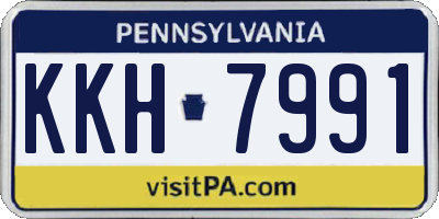 PA license plate KKH7991