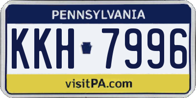 PA license plate KKH7996
