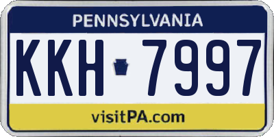 PA license plate KKH7997