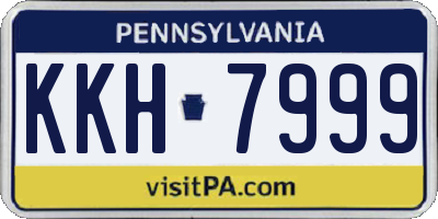 PA license plate KKH7999