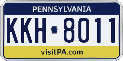 PA license plate KKH8011