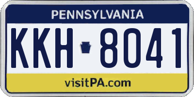 PA license plate KKH8041