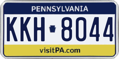 PA license plate KKH8044