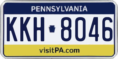 PA license plate KKH8046