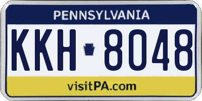 PA license plate KKH8048