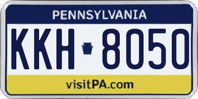 PA license plate KKH8050