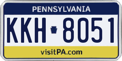 PA license plate KKH8051