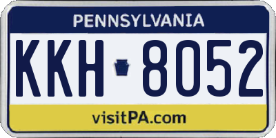 PA license plate KKH8052