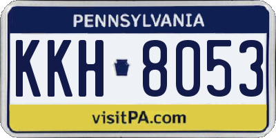 PA license plate KKH8053