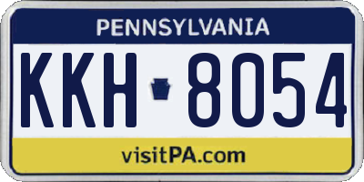 PA license plate KKH8054