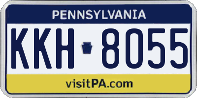 PA license plate KKH8055