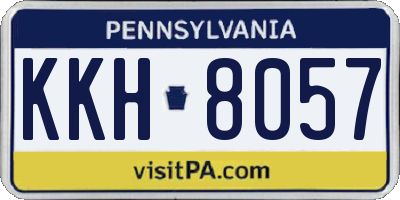 PA license plate KKH8057