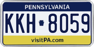 PA license plate KKH8059