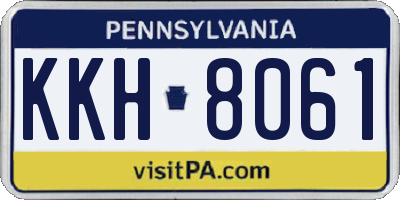 PA license plate KKH8061