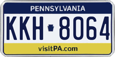 PA license plate KKH8064