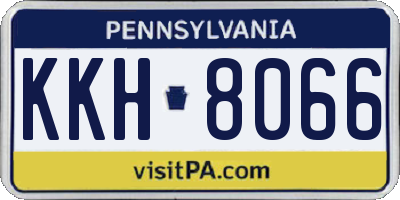 PA license plate KKH8066