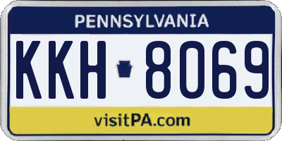 PA license plate KKH8069