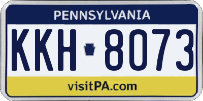 PA license plate KKH8073