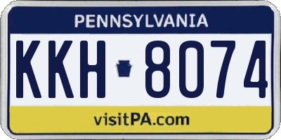 PA license plate KKH8074