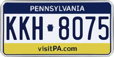 PA license plate KKH8075