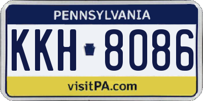 PA license plate KKH8086