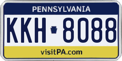 PA license plate KKH8088