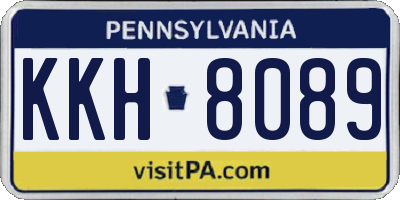 PA license plate KKH8089