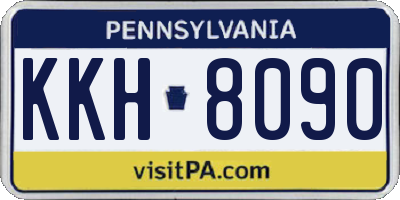 PA license plate KKH8090