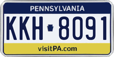 PA license plate KKH8091