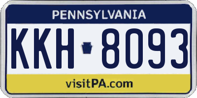 PA license plate KKH8093