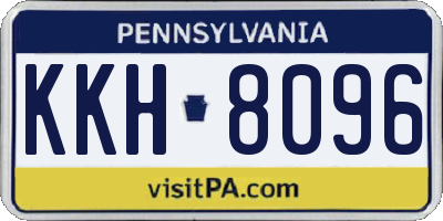 PA license plate KKH8096